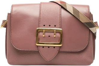 Burberry Pre-owned Medley Buckle Crossbody Bag - Dames - Vintage Schoudertas - Roze - ONE Size - Leer - Vintage