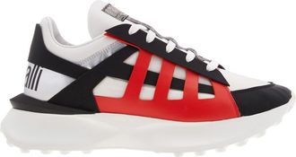 Roberto Cavalli Low-Top Leather Sneakers, Brand Size 40 ( US Size 7 )