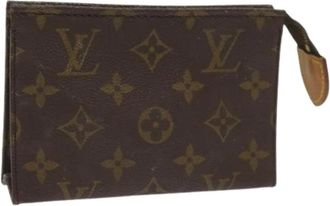 Louis Vuitton Pre-owned Canvas pouches - Dames - Vintage Clutch - Bruin - ONE Size - Leer - Vintage
