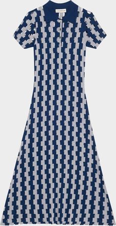 Zankov Margerite Abstract Cutout Merino Wool Midi Dress