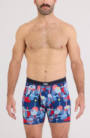 Saxx Daytripper Comfort Stretch Boxer Briefs in Pickle Pdle-Nvy Dawn at Nordstrom, Size Xx-Large
