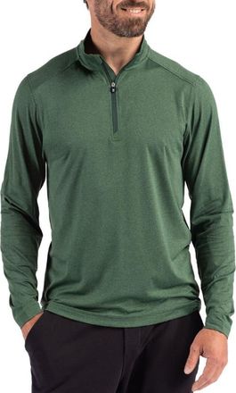 Cutter & Buck Coastline Epic Comfort Half Zip Performance Pullover in Hunter at Nordstrom, Size Xxx-Large