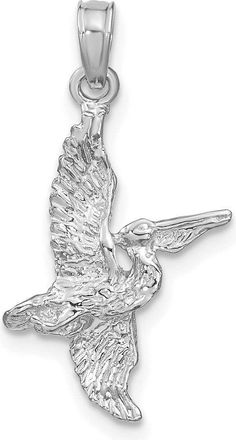 Diamond2Deal 14k Gold 3-D Pelican Flying Charm Pendant