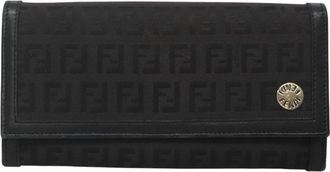 Fendi Zucchino Black Canvas Wallet (Pre-Owned)