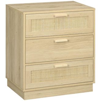 HOMCOM C&oacute;moda con cajones 60x38x69 cm madera natural