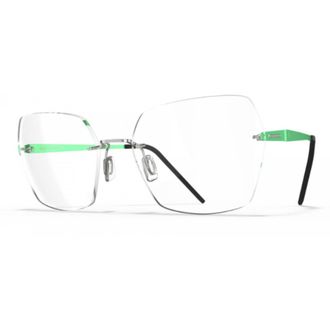 Blackfin Bf1073 Aero Loop B3-P1 Rimless Geometric Eyeglasses with Vibrant Accents