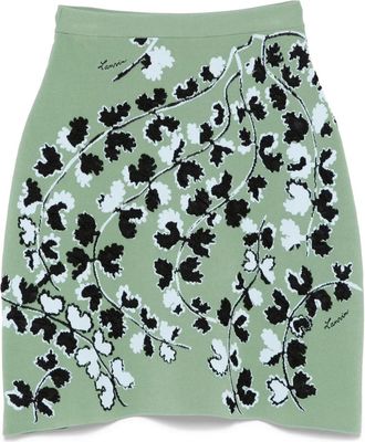 Lanvin Minigonna a fiori jacquard - Verde