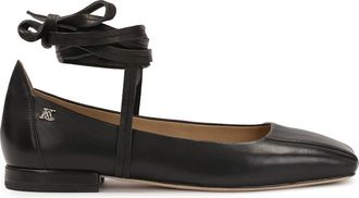 Kazar Zwarte platte pumps met vierkante neus - Dames - Ballerinas - Zwart - 41 EU - Leer - Schoenen