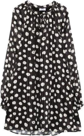 Liu Jo Elegante Zwart en Wit Jurk - Dames - Korte kleedjes - Zwart - S - Polyester - Kleedjes