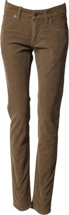 Dolce & Gabbana Brown Cotton Stretch Skinny Men Denim Jeans Elastane Clothing
