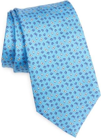 Ermenegildo Zegna Butterfly Silk Tie in Blue at Nordstrom