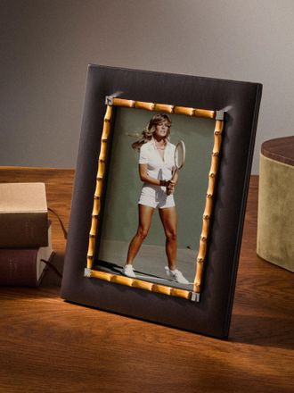 Riviere Bice Bamboo and Leather Photo Frame (5x7)