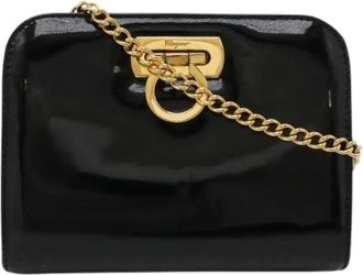 Ferragamo Pre-owned Leren Schoudertas - Dames - Vintage Schoudertas - Zwart - ONE Size - Leer - Vintage