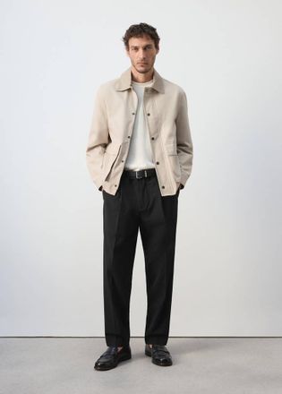 Mango Giacca misto cotone water-repellent beige - Uomo - XXL - MANGO MAN