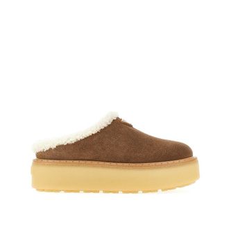Prada Shearling sabot with triangle logo Woman 36