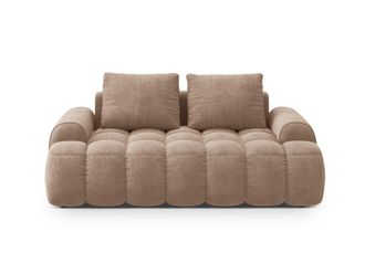 Cosmopolitan Design Sof&aacute; 2 plazas de terciopelo beige oscuro