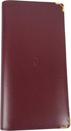 Cartier Bordeaux Leather Long Wallet (Bi-Fold) (Pre-Owned)