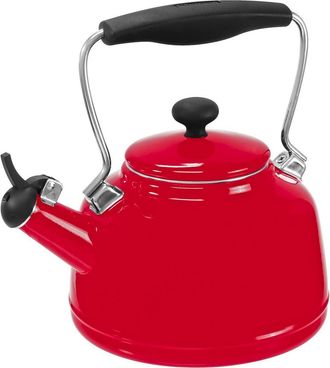 Chantal Vintage 1.7-Quart Enamel-on-Steel Teakettle in Red at Nordstrom