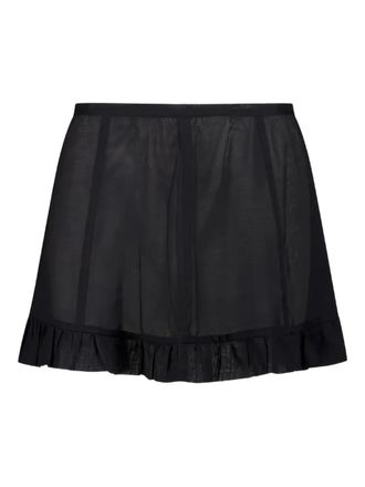 Paloma Wool Cliff ruffled skirt - women - pure cotton - 38 - Black