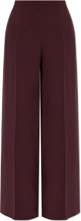 Forte_Forte Wijde Pijpen Geplooide Broek - Dames - Wijde Broeken - Rood - S - Broeken