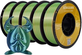 OEM Filamento Para Impresora 3d, Acabado Sedoso, Opciones Multicolor, Azul, Verde Y Naranja