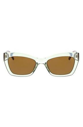Roxy Swept 55mm Rectangular Sunglasses in Basil at Nordstrom Rack