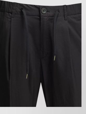 Herno cotton trousers elastic waistband back pocket