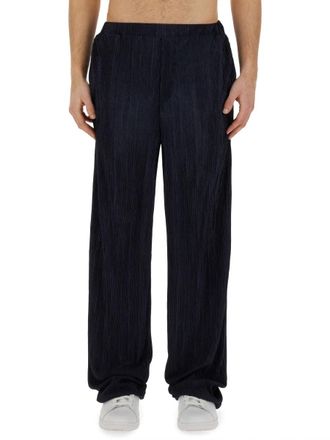 Family Fir$t Milano Pleated Polyester Trousers - Blue