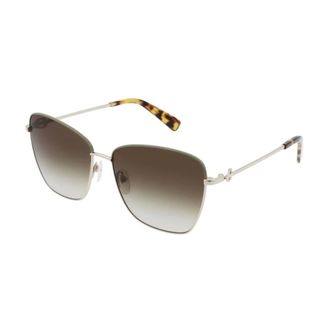 Longchamp Sunglasses, female, Yellow, Size: ONE SIZE Brown Gradient Womens Metal Sunglasses