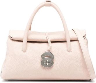 Zanellato Tassen, Dames, Roze, ONE Size, Leer, Dotta Centauro Kleine Tote Bag