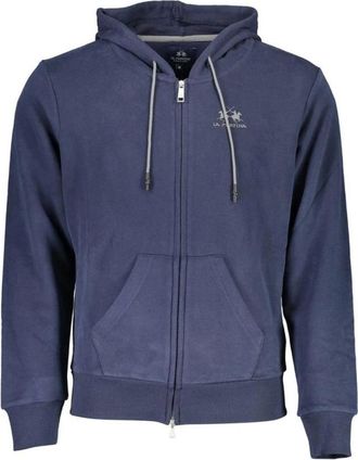 La Martina Heren, Sweatshirts & Hoodies, Blauw, Maat: 2XL Katoen