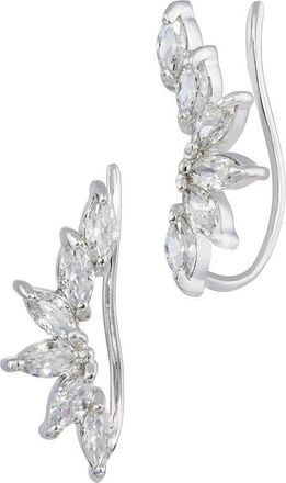 Savvy Cie Jewels Silver Cz Ear Wire Earrings