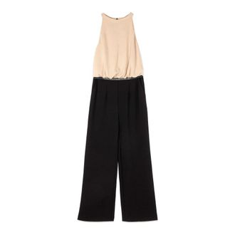 Oltre Dames, Jumpsuits & Playsuits, Beige, Maat: 3XL Satijn