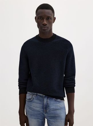 BOSS Mens Aspoki two-tone ottoman sweater