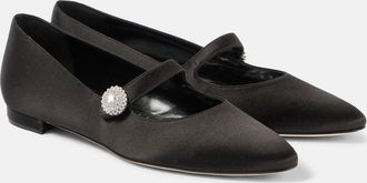 Manolo Blahnik Marijana satin ballet flats