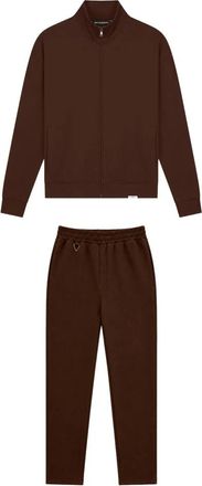 Black Bananas Jumpsuits & Playsuits, Heren, Bruin, S, Polyester, Zipped Flex Suit