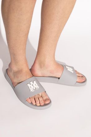 Amiri Rubber Flip-flops With Logo, Mens, Grey