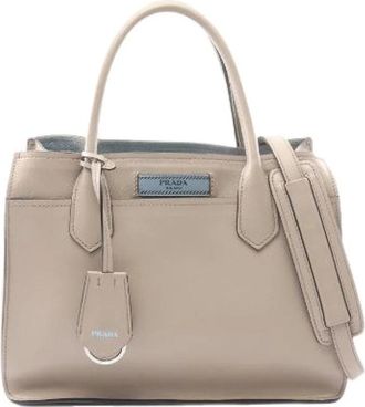 Prada Pre-owned City Calf 2way Handbag - Dames - Vintage Shopper - Beige - ONE Size - Leer - Vintage