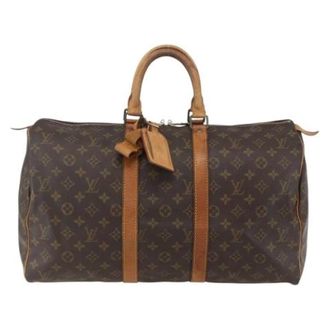 Louis Vuitton Vintage, unisex, Bruin, ONE Size, Pre-owned Weekend Bag