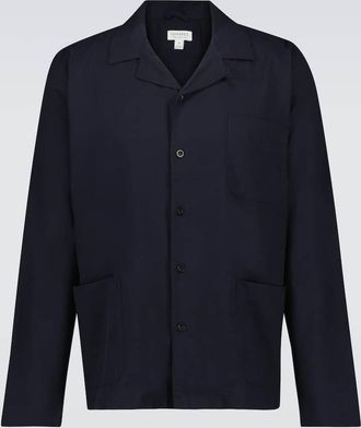 Sunspel Cotton long-sleeved pajama shirt