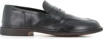 Alexander Hotto Zwarte Leren Mocassin - Heren - Loafers - Zwart - 45 EU - Leer - Schoenen