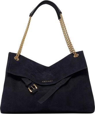 Orciani Venus Nabucco Midi Shoulder Bag - Bags - Mujer - Negro - ONE SIZE