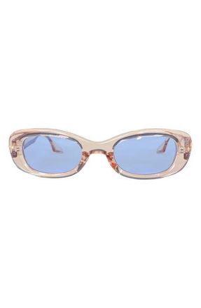 Fifth and Ninth Maxi 56mm Polarized Oval Sunglasses in Blush/Sky at Nordstrom