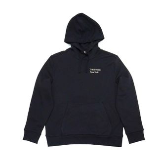 Calvin Klein Mens Fleece Pullover Hoodie In Black Beauty