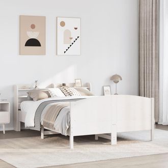 Berkfield Home Bed Frame without Mattress White 160x200 cm Solid Wood Pine