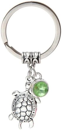 Generic Tortoise Keyring Sea Turtle Pendant Keychain Gift Jewelry Keychain for Men and Womengreen Multicoloured
