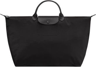Longchamp Large Le Pliage Recycled Polyamide Travel Bag in Black at Nordstrom