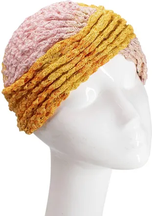 Missoni Yellow & Pink Metallic Knit Turban