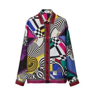 Versace Overhemden, Dames, Veelkleurig, S, Versace Overhemden