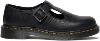 Dr. Martens Klassieke Leren Platte Schoenen - Dames - Loafers - Zwart - 36 EU - Leer - Schoenen
